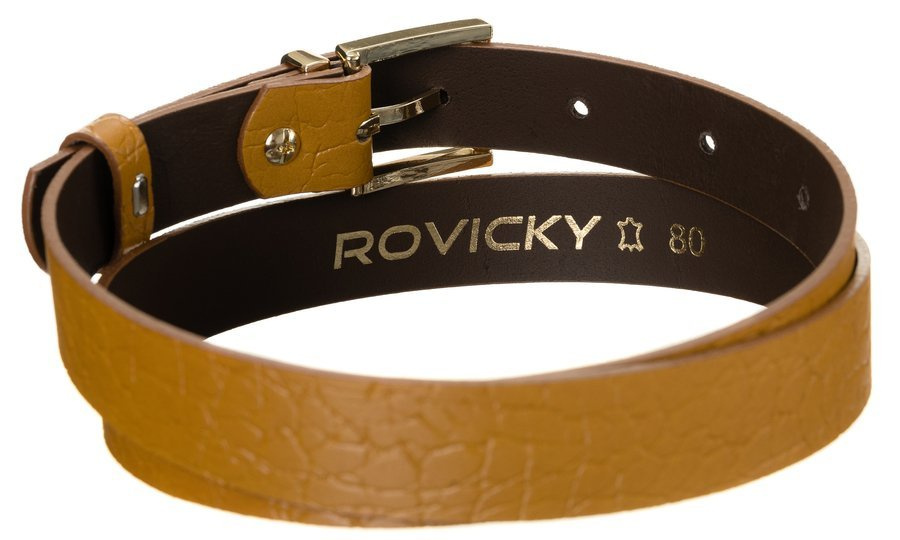 Damen Gürtel aus Leder mit goldener Schnalle und Animal-Print – Rovicky – Bild 3
