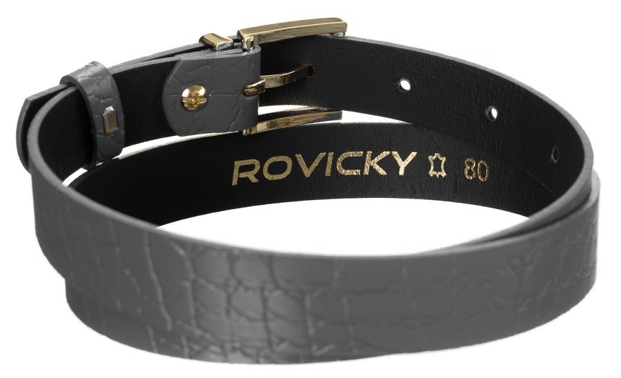 Damen Gürtel aus Leder mit goldener Schnalle und Animal-Print – Rovicky – Bild 3