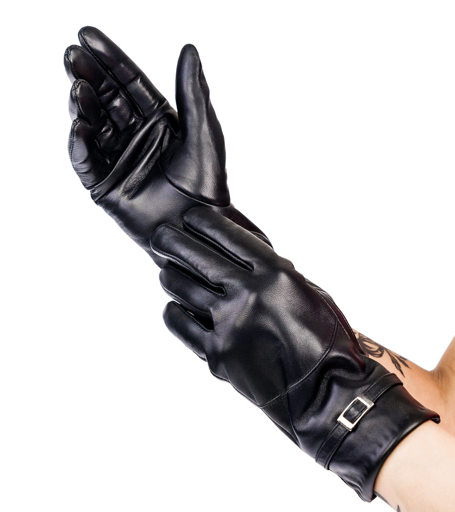 Gefütterte Damen Lederhandschuhe mit Schnalle – Rovicky – Bild 12