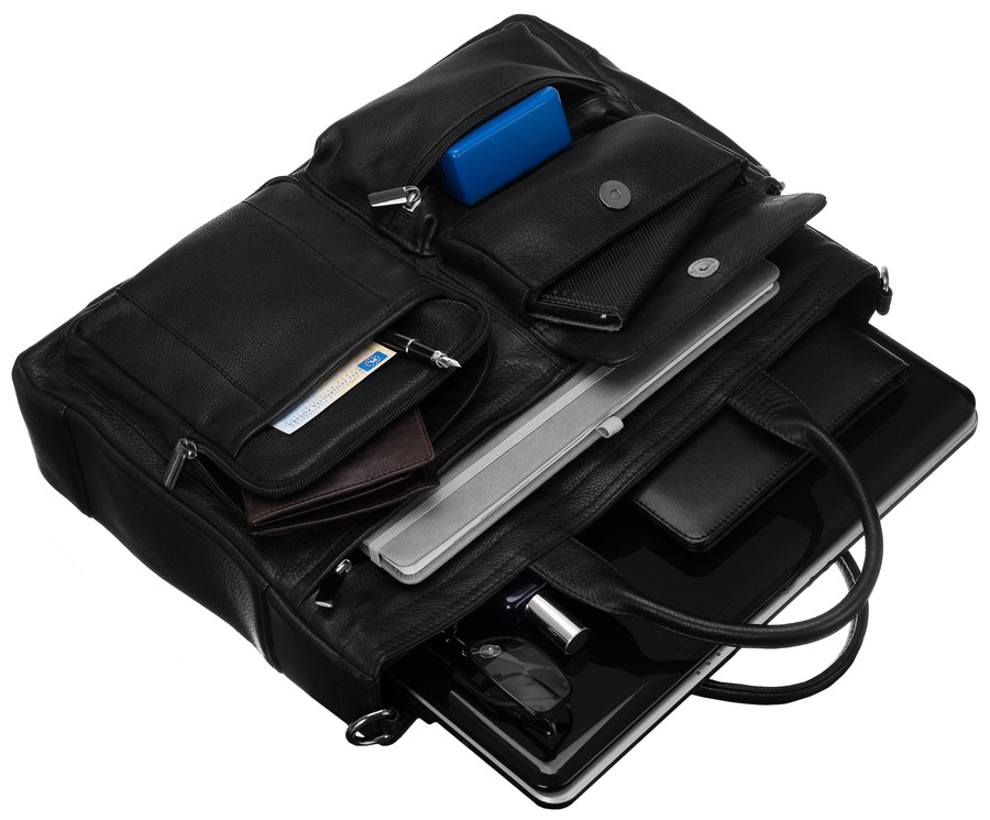 Laptoptasche aus Echtleder für 15 Zoll Laptop – Bild 4
