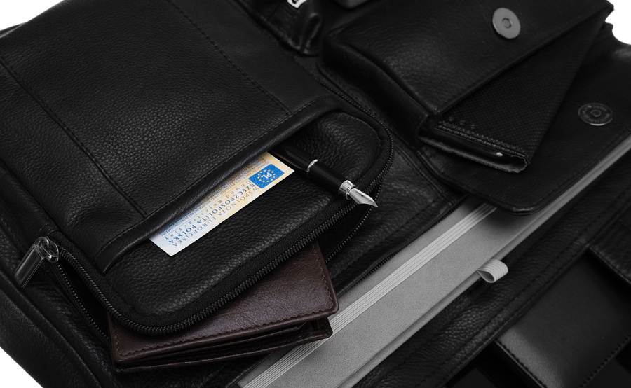 Laptoptasche aus Echtleder für 15 Zoll Laptop – Bild 11
