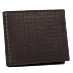 Herren Geldbörse aus Echtleder mit Monogrammprägung – Forever Young