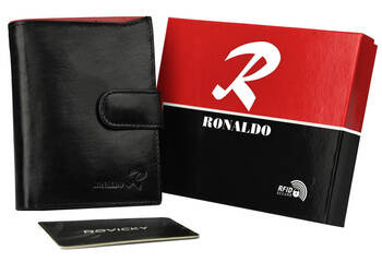 Herren Geldbörse aus Leder mit Druckknopf und RFID-Schutz – Ronaldo – Bild 11