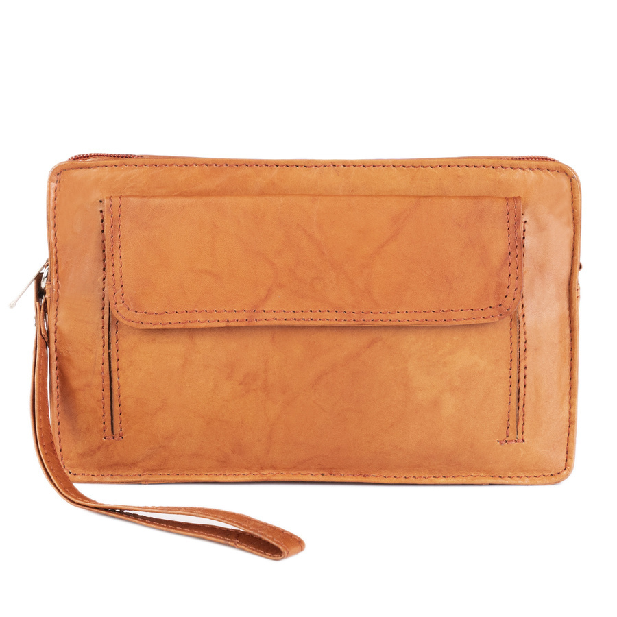 Herren Handgelenktasche mit Handschlaufe – Echtleder – Bild 2