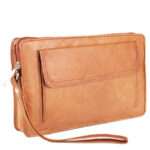 Herren Handgelenktasche mit Handschlaufe – Echtleder