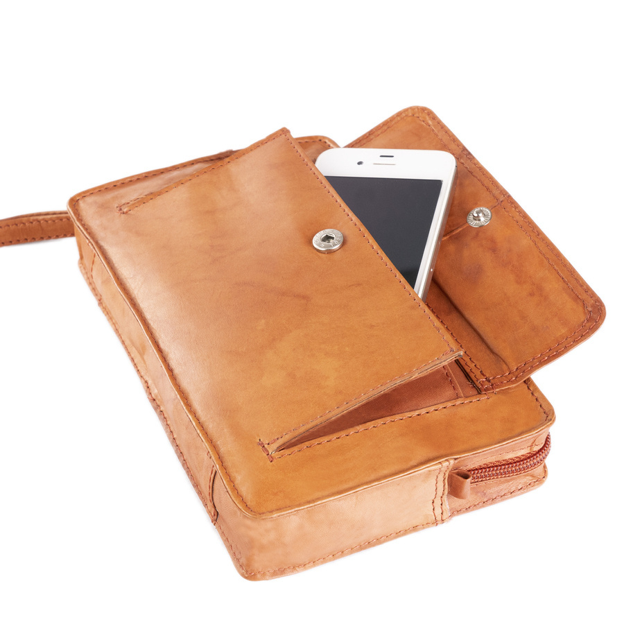 Herren Handgelenktasche mit Handschlaufe – Echtleder – Bild 5