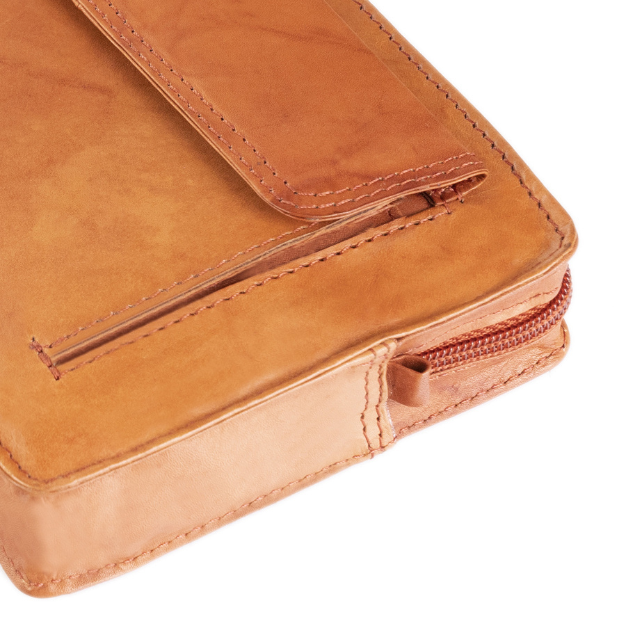 Herren Handgelenktasche mit Handschlaufe – Echtleder – Bild 4