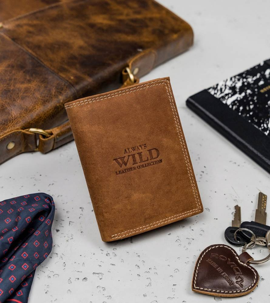 Herren Geldbörse aus Leder mit Außenfach für schnelles Bezahlen – Always Wild – Bild 2