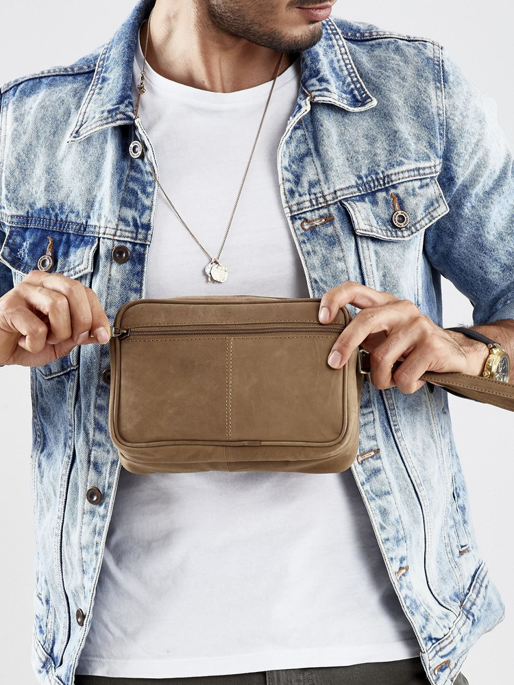 Leder Herren Handgelenktasche – Always Wild – Bild 12
