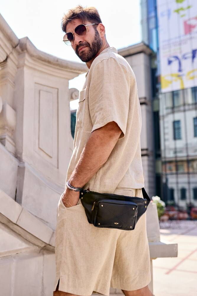Leder Gürteltasche mit Fächern – Peterson – Bild 3