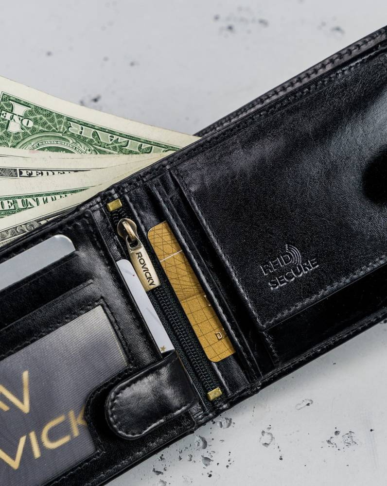 Elegante Herren Geldbörse mit Anti-Skimming-Membran – Rovicky – Bild 10