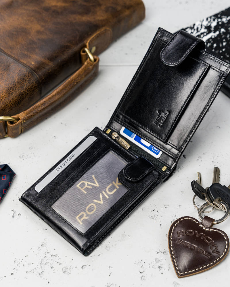 Elegante Herren Geldbörse mit Anti-Skimming-Membran – Rovicky – Bild 6