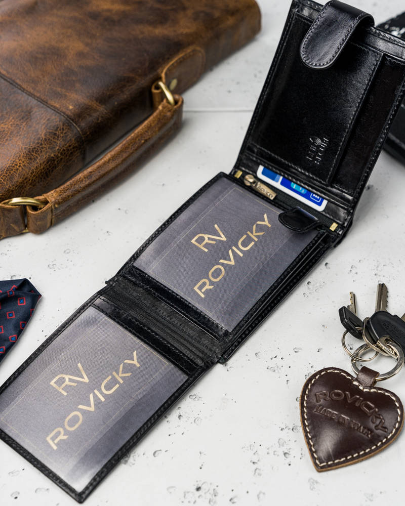 Elegante Herren Geldbörse mit Anti-Skimming-Membran – Rovicky – Bild 7