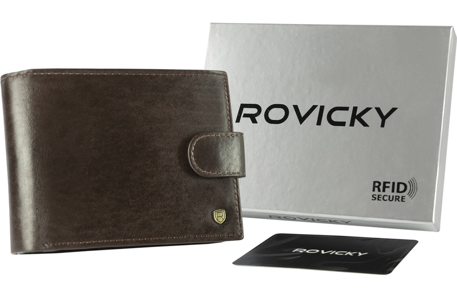 Elegante Herren Geldbörse mit Anti-Skimming-Membran – Rovicky