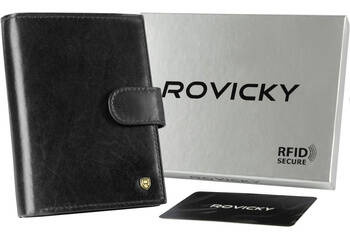 Große Herren Geldbörse aus Leder mit Druckknopf – Rovicky – Bild 13