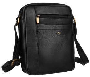 Herren Ledertasche mit Reißverschlussfach – Peterson