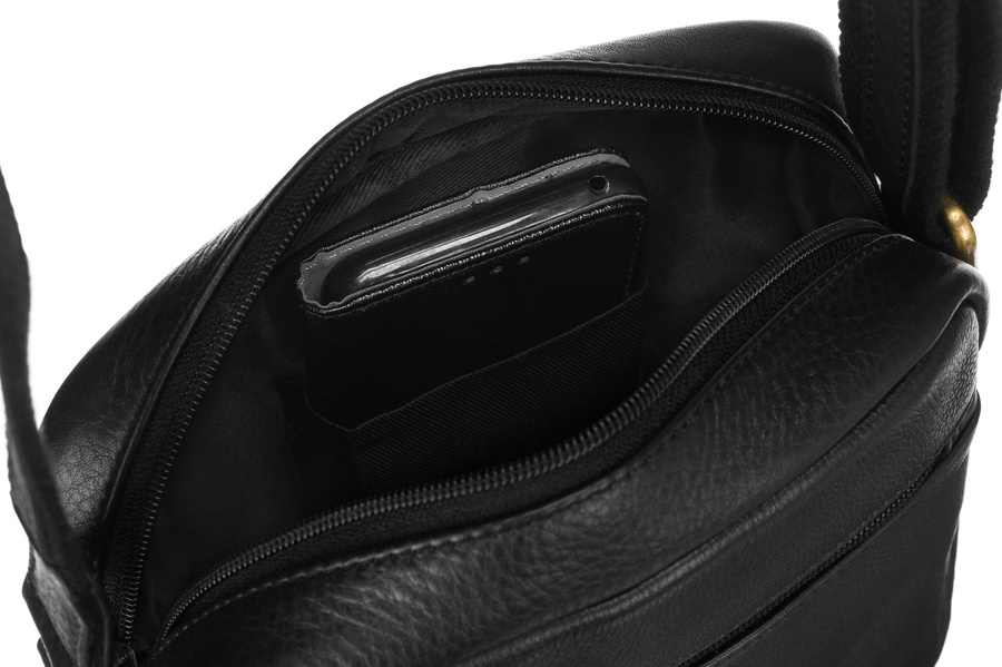 Herren Ledertasche mit Reißverschlussfach – Peterson – Bild 9