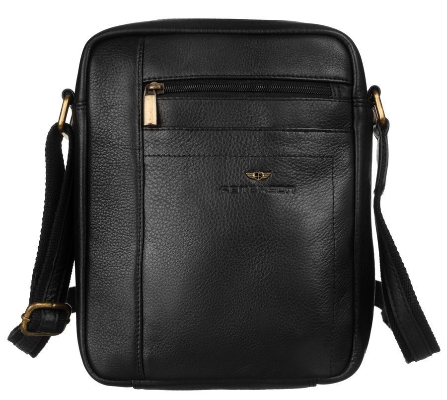 Herren Ledertasche mit Reißverschlussfach – Peterson – Bild 4