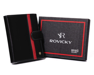 Elegante Herren Geldbörse mit rotem Akzent – Rovicky – Bild 14