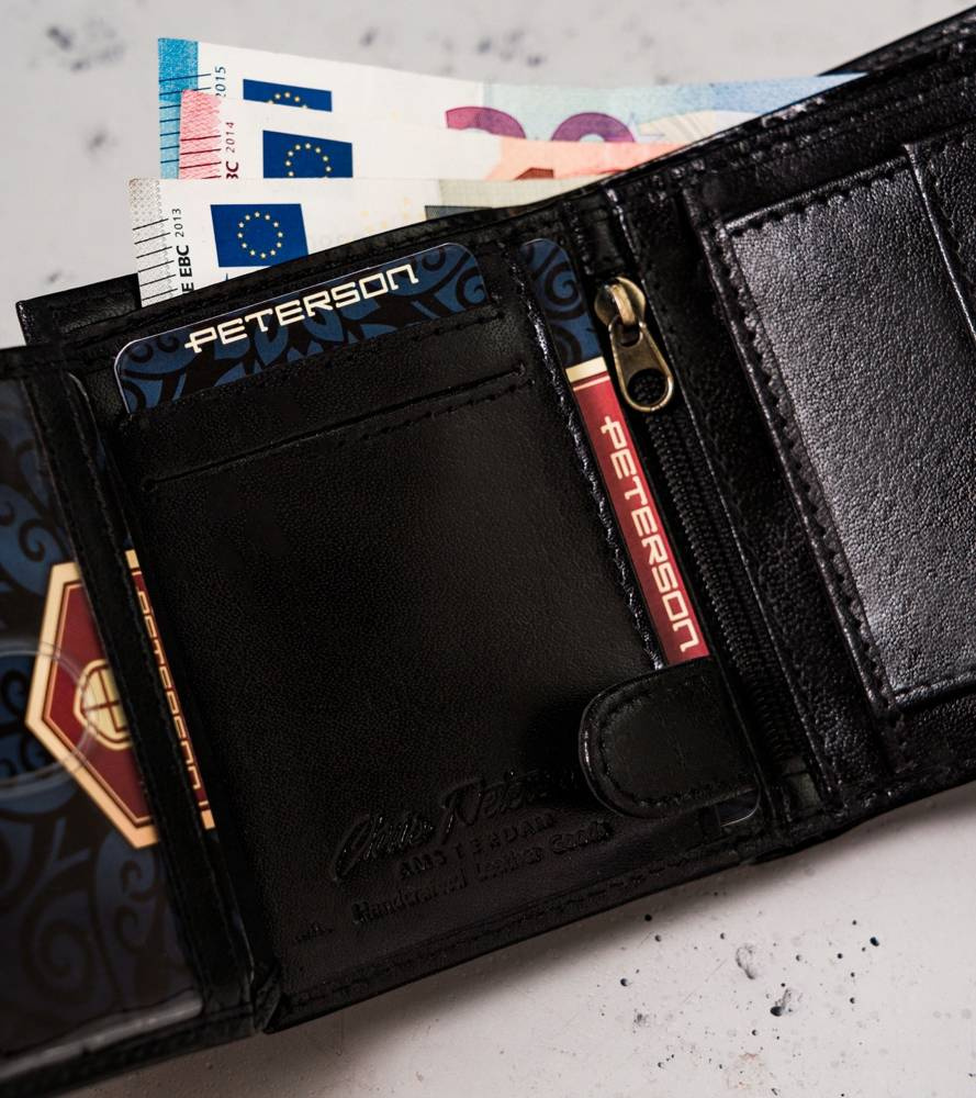 Kleine Herren Geldbörse aus Leder mit RFID-Schutz – Peterson – Bild 4