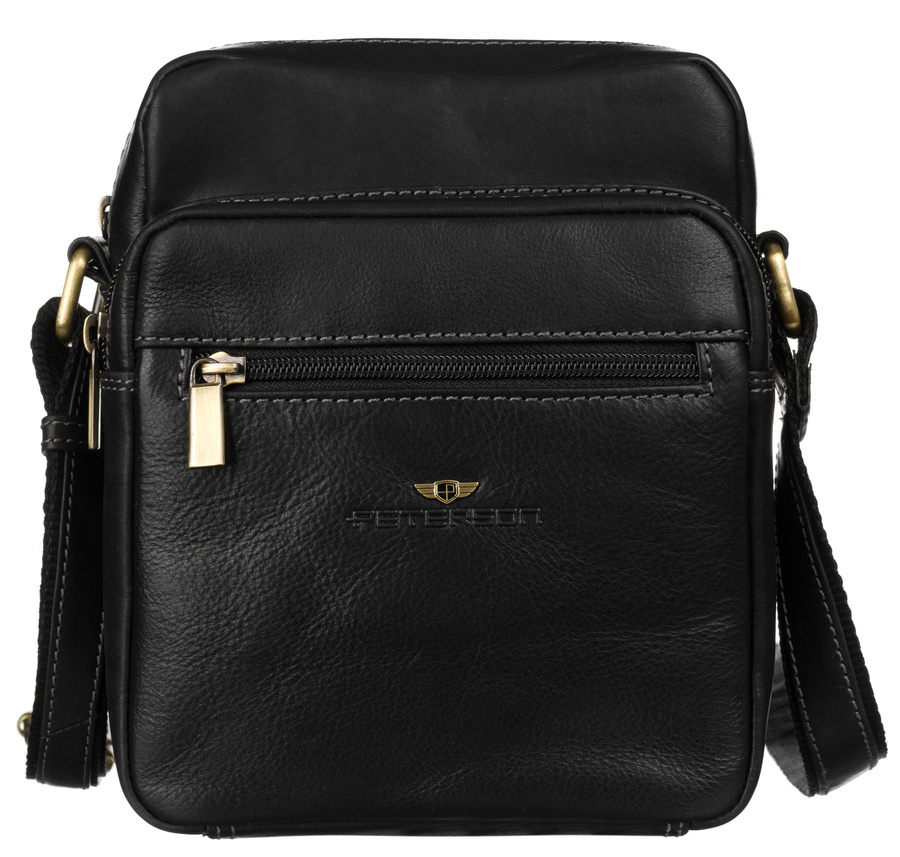 Geräumige Leder Herrentasche mit Fächern – Peterson – Bild 11