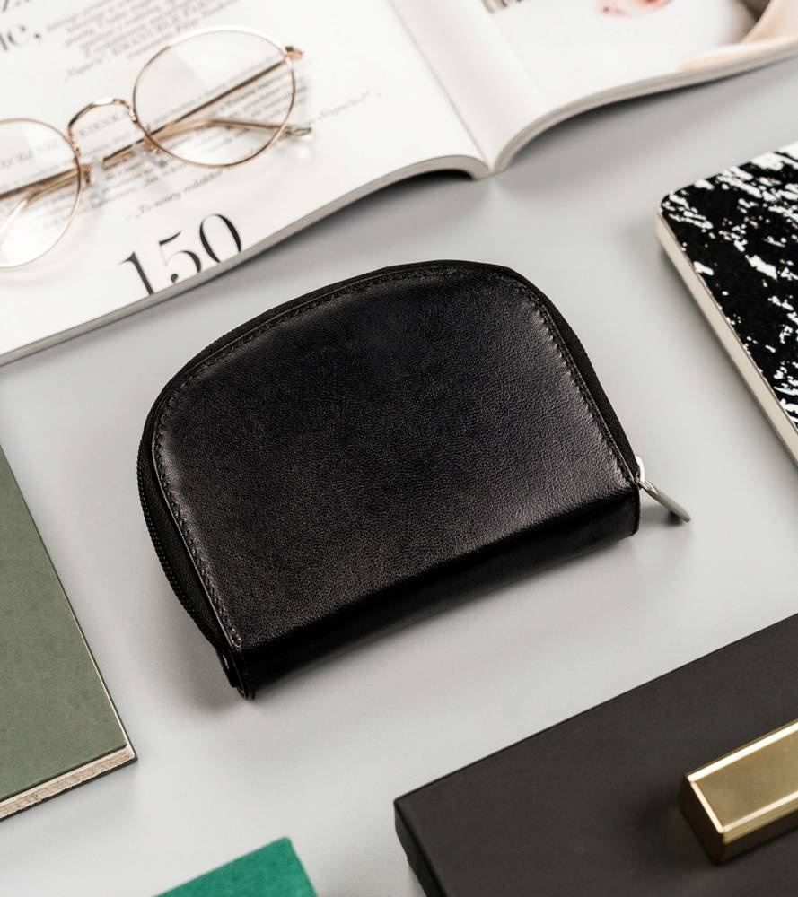 Klassische Damen Geldbörse aus Leder mit Druckknopf – Peterson – Bild 3