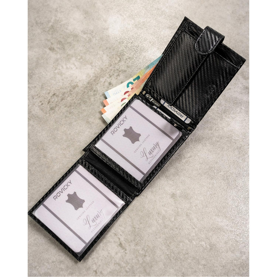 Herren-Geschenkset mit stylischer, aus Leder hergestellter Geldbörse — Rovicky – Bild 9