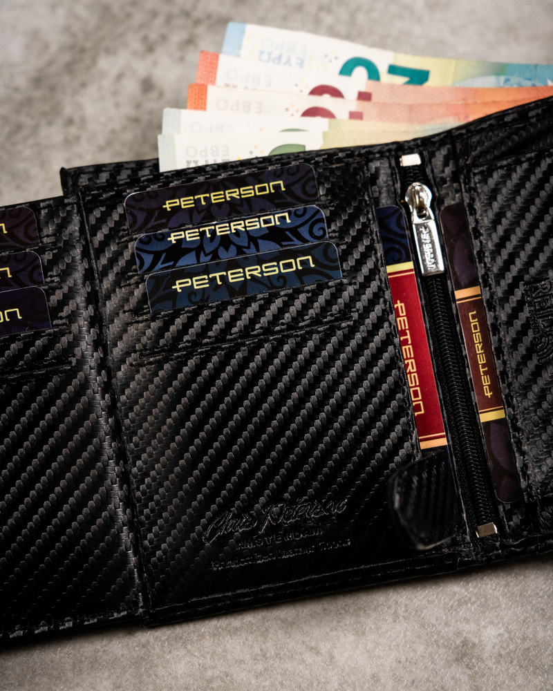 Carbon-Geschenkset mit Herren Geldbörse und Schlüsselanhänger – Peterson – Bild 10
