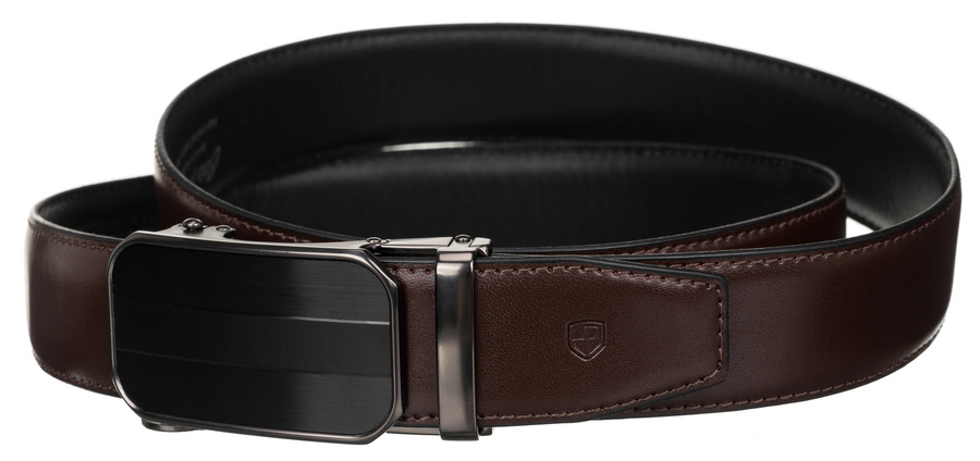 Eleganter Herren Gürtel aus Leder mit Automatikschließe – Peterson – Bild 4