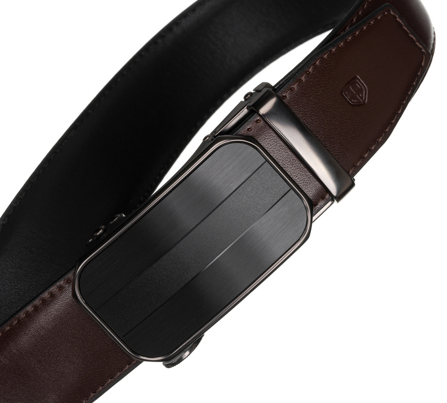Eleganter Herren Gürtel aus Leder mit Automatikschließe – Peterson – Bild 6