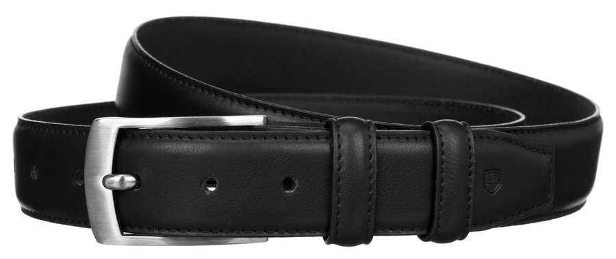 Glatter Herren Gürtel aus Leder für Anzug – Peterson – Bild 2