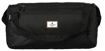 Schwarze Reisetasche aus Polyester mit verstellbarem Schultergurt
