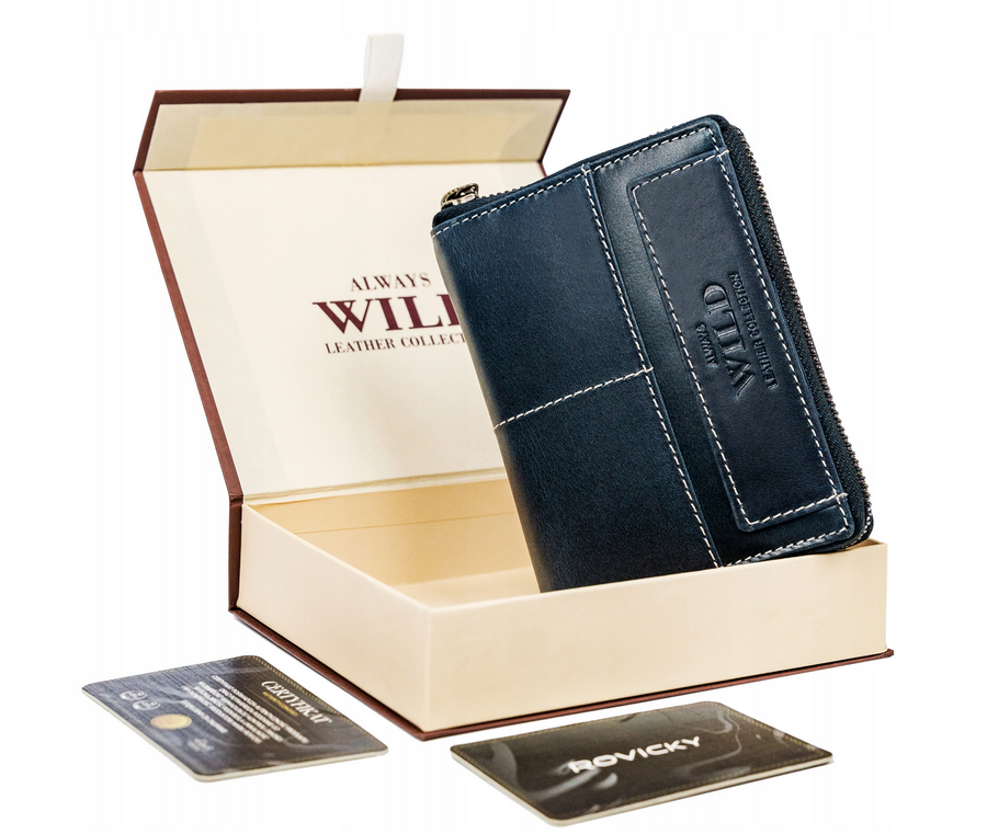 Große Herren Geldbörse aus Leder im Hochformat mit RFID-Schutz – Always Wild