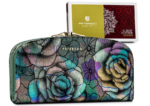 Große Damen Geldbörse aus Echtleder mit Blumenmuster – Peterson