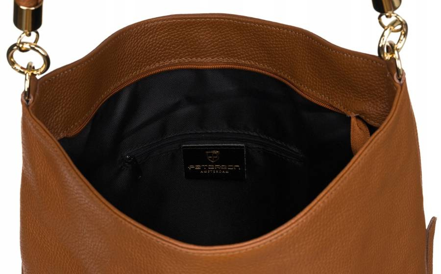 Damen Shopper Tasche aus Echtleder im Beutelstil – Peterson – Bild 5