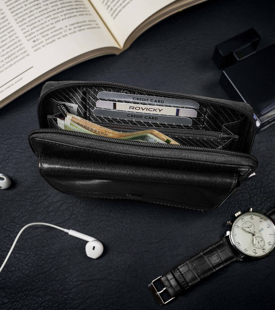 Leder Gürteltasche mit Kartenfächern – Rovicky – Bild 7