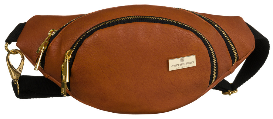 Klassische Damen Bauchtasche aus Öko-Leder – Peterson – Bild 2