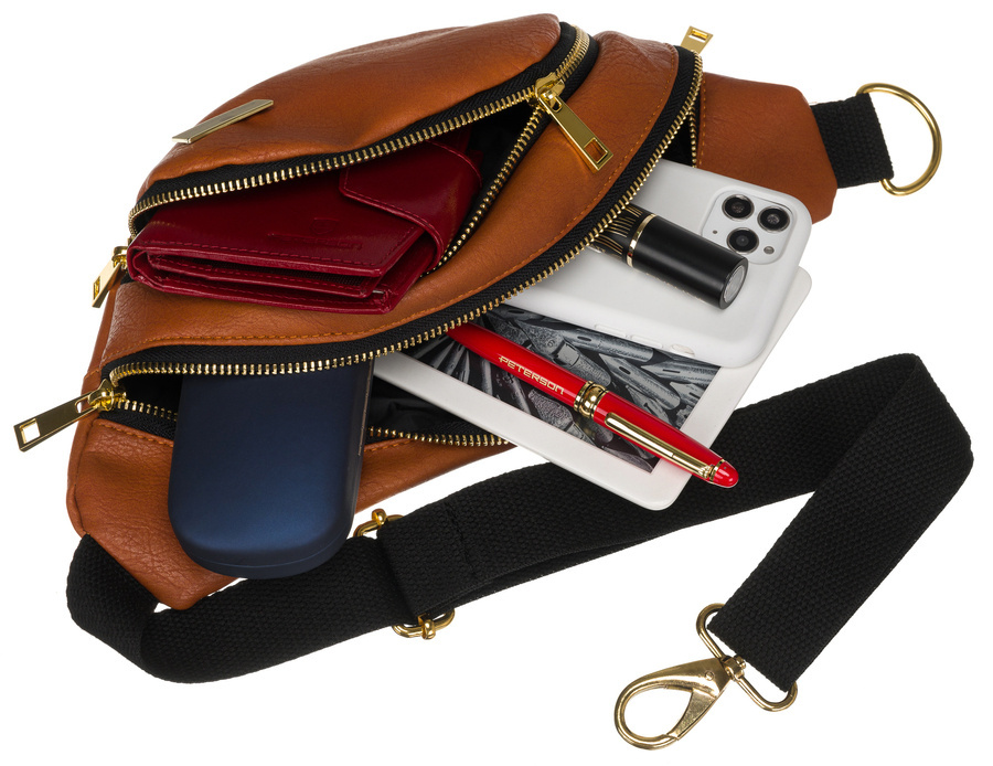 Klassische Damen Bauchtasche aus Öko-Leder – Peterson – Bild 7