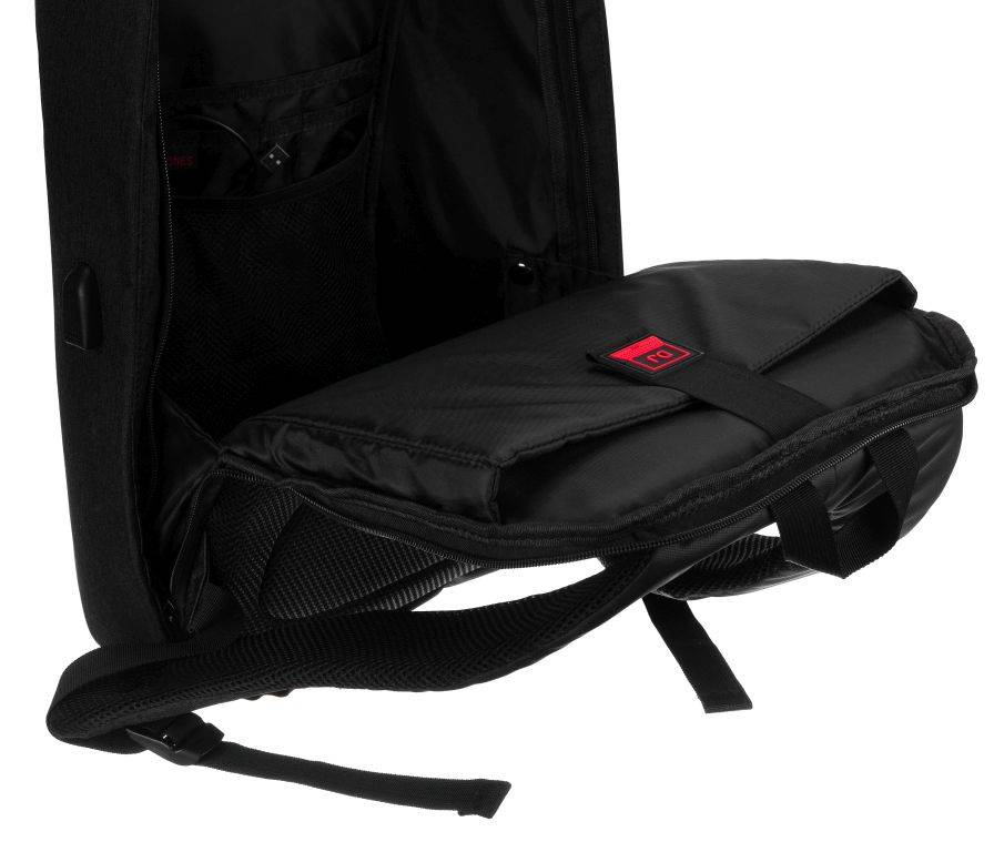 Moderner Laptop Rucksack mit USB-Anschluss – David Jones – Bild 9