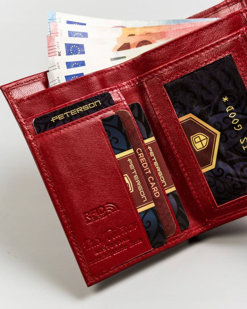 Kleine Damen Geldbörse aus Leder mit RFID Schutz – Peterson – Bild 8