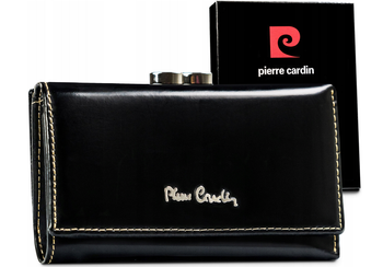 Klassische Damen Geldbörse aus Echtleder mit Bügel- und Druckverschluss – Pierre Cardin – Bild 12