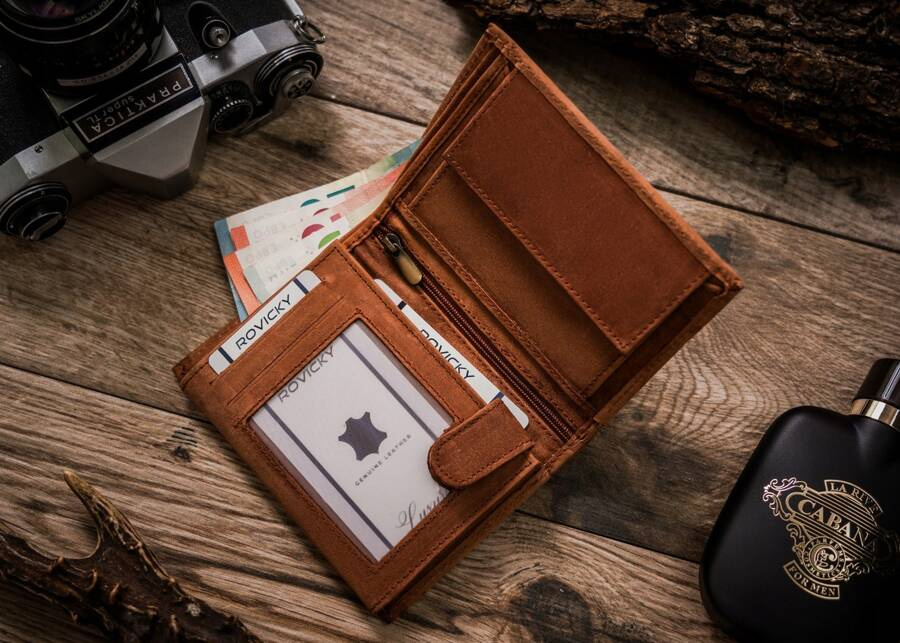 Große vertikale Herren Geldbörse aus Echtleder – Always Wild – Bild 6