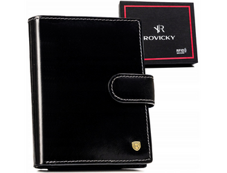 Große Herren Geldbörse aus Leder mit Druckknopf – Rovicky – Bild 15