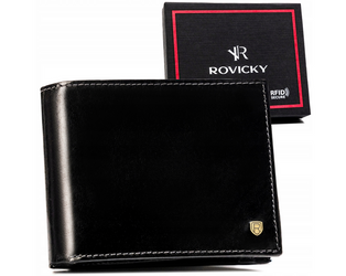 Elegante Herren Geldbörse aus Leder ohne äußeren Verschluss – Rovicky – Bild 14