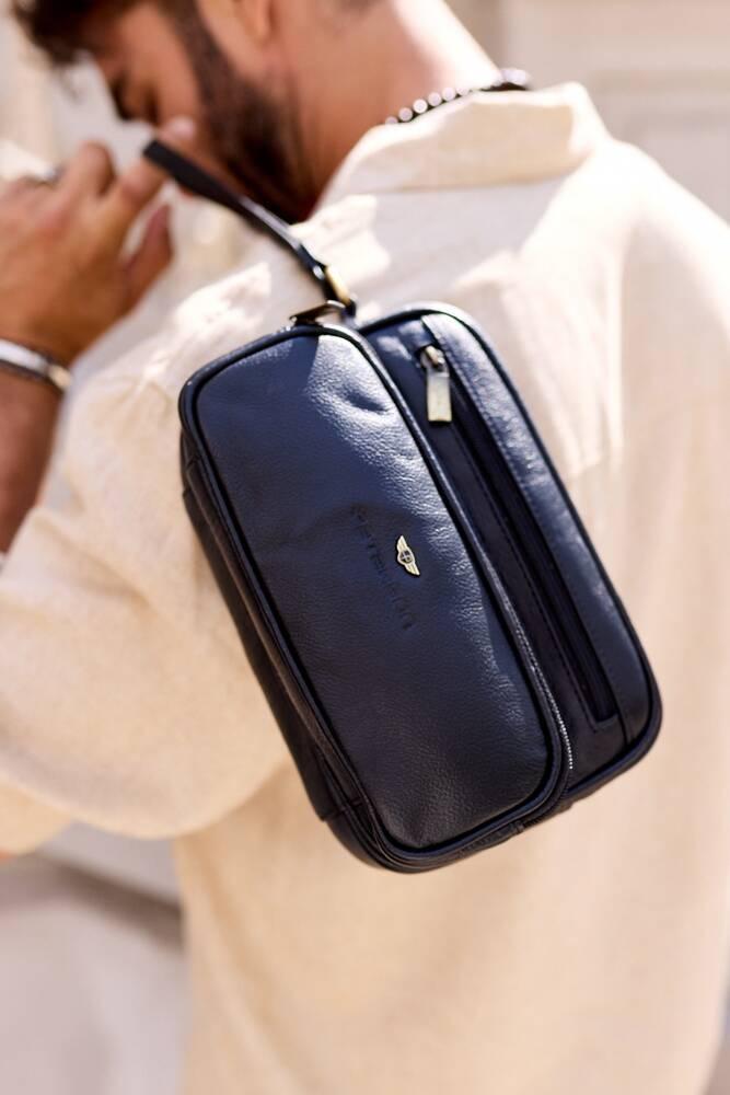 Klassische Herren Gürteltasche aus Leder – Peterson – Bild 2