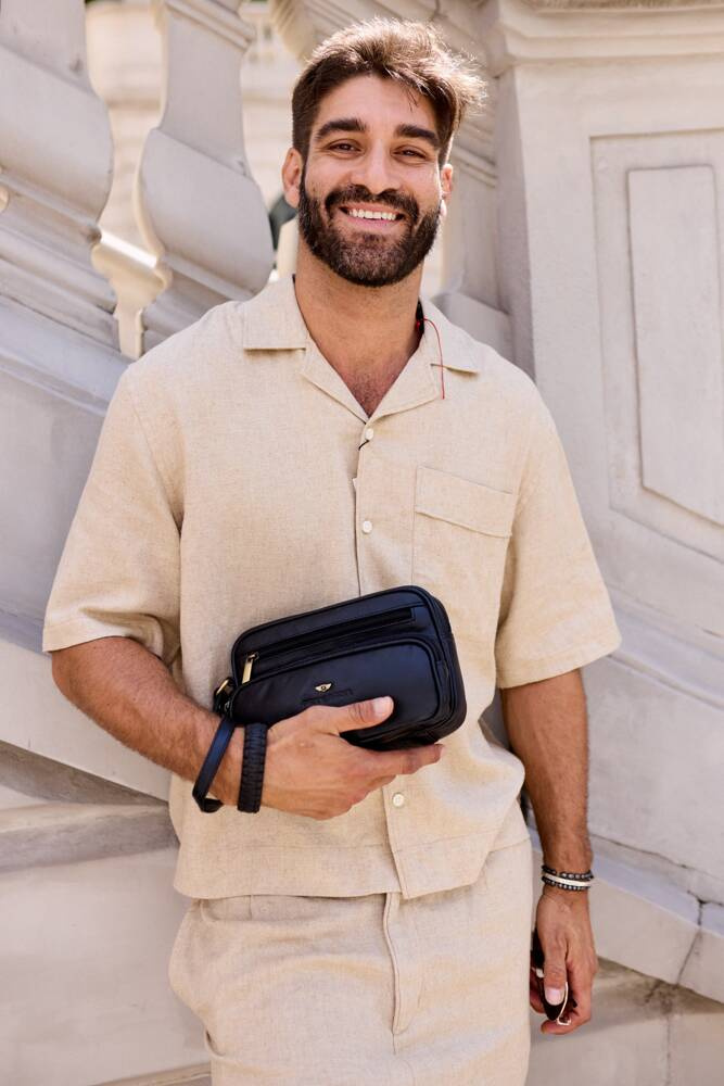 Klassische Herren Gürteltasche aus Leder – Peterson – Bild 3
