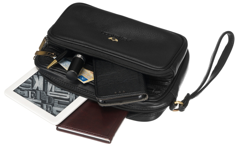 Klassische Herren Gürteltasche aus Leder – Peterson – Bild 11