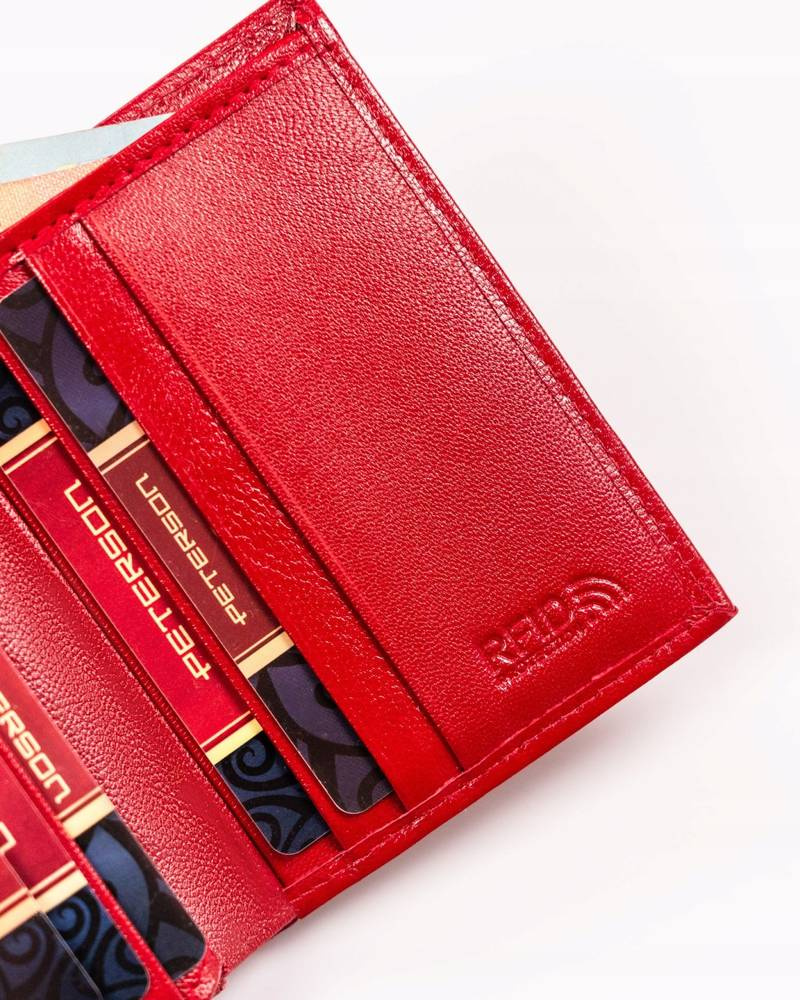 Kleine Damen Geldbörse aus Leder ohne Verschluss – Peterson – Bild 6