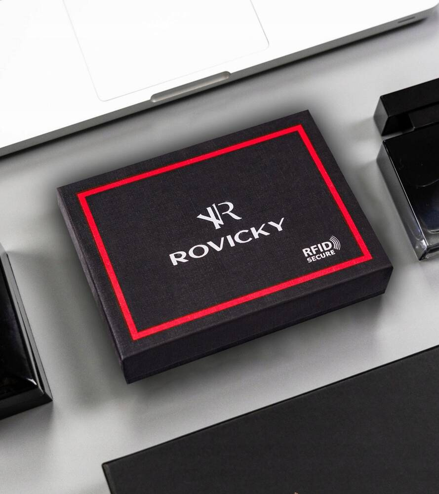 Kleine Herren Geldbörse aus Leder mit Reißverschluss – Rovicky – Bild 13
