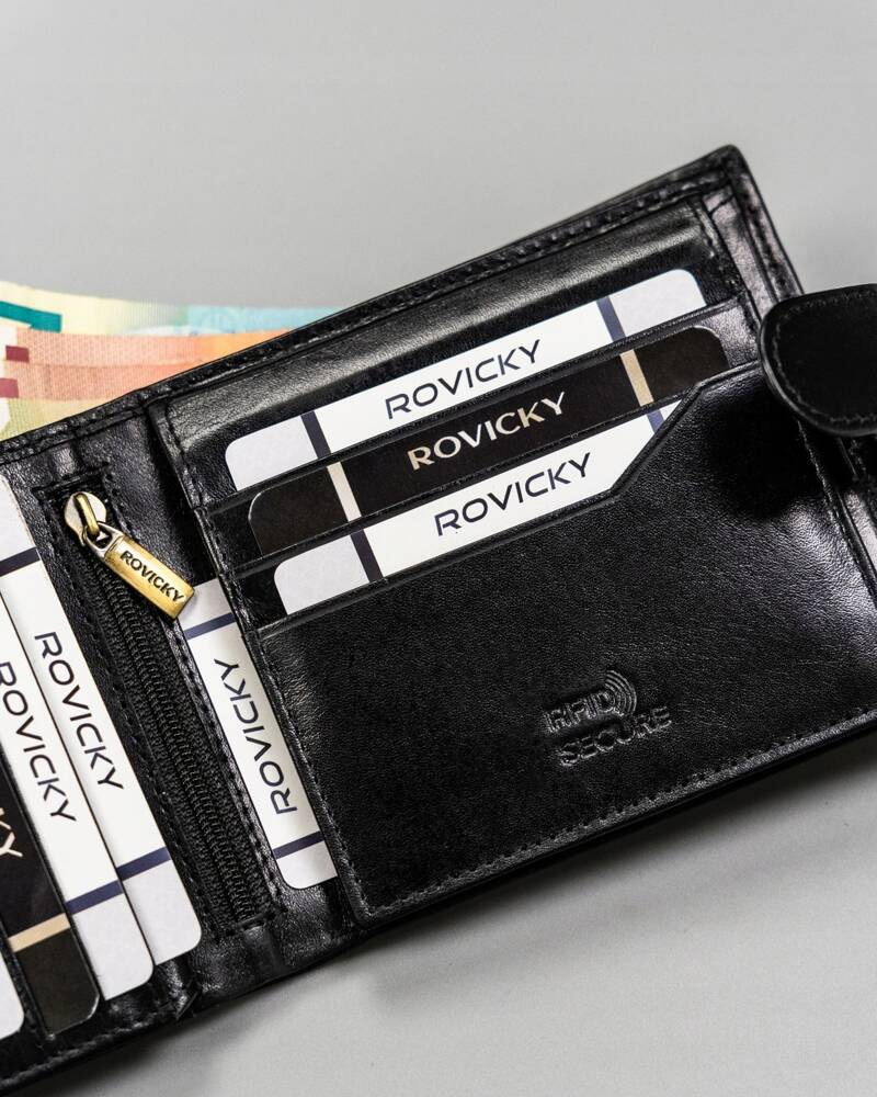Große elegante Herren Geldbörse aus Echtleder – Rovicky – Bild 8